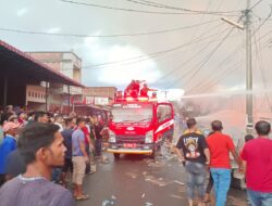 Kebakaran Melanda 10 Unit Ruko Semi Permanen di Aceh Utara