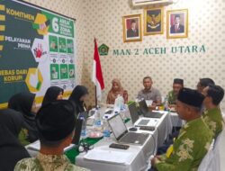 TIM Zona Integritas Ortala Kanwil Kemenag Aceh Dampingi MAN 2 Aceh Utara