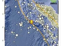 Gempa 6,2 M Guncang Barat Laut Sinabang, Tidak Berpotensi Tsunami